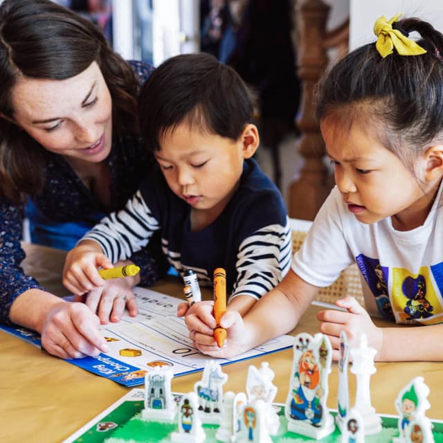 Children practicing beginner chess at Story Time Chess UAE